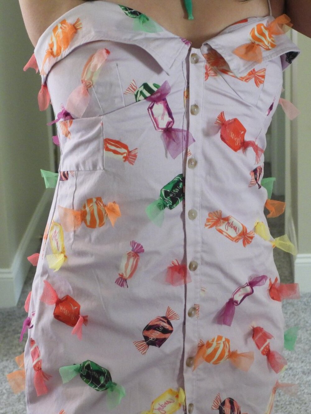 Maeve Printed Buttondown Mini Dress Lavender NWT 2P